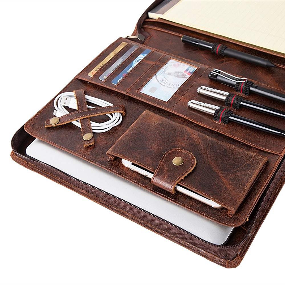 Cur i Láthair Punann Leathar PU-3-3 Vintage PU Leather Portfolio Presentation-3