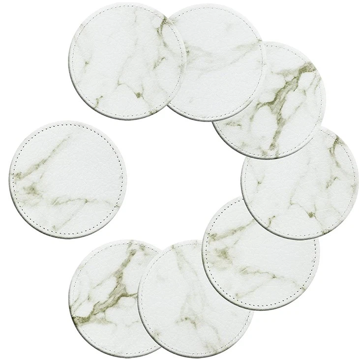 embossed leather coasters