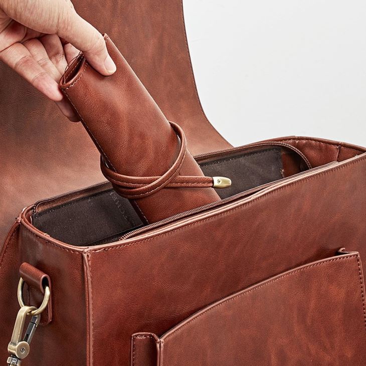 Leather Rollup Pen Bag