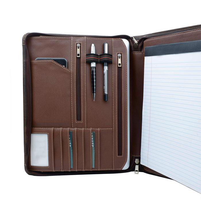 Real Leather Compendium Zipper Real Leather Compendium Zipper