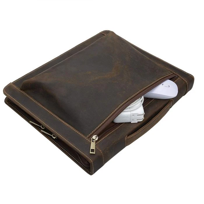 Real Leather Compendium Zipper Real Leather Compendium Zipper
