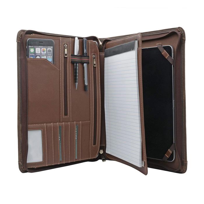 Real Leather Compendium Zipper Real Leather Compendium Zipper