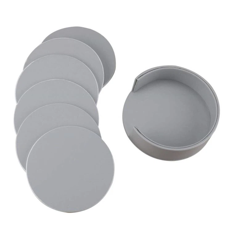 Round Leather Coasters With Holder