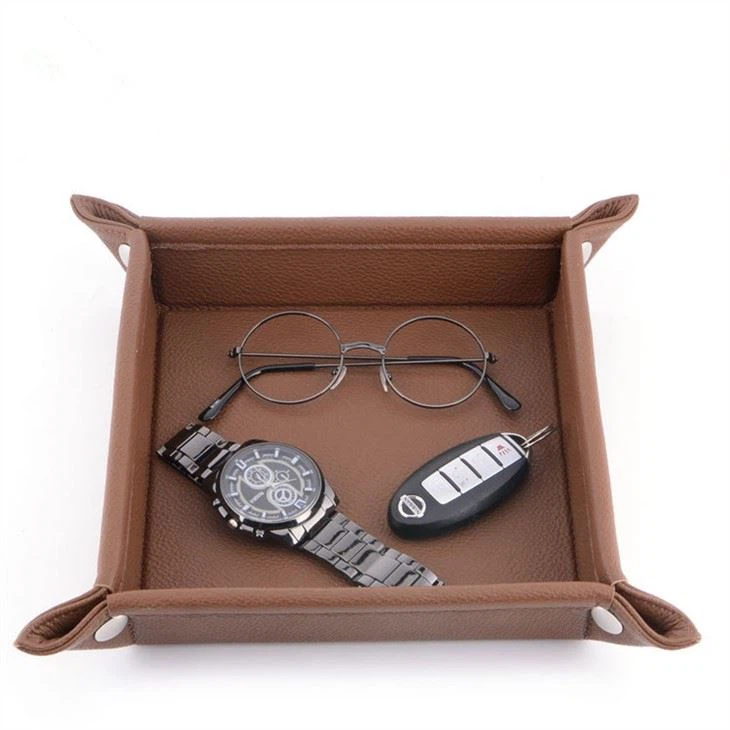 Leather Bedside Organizer Tray Leather Bedside Organizer Tray